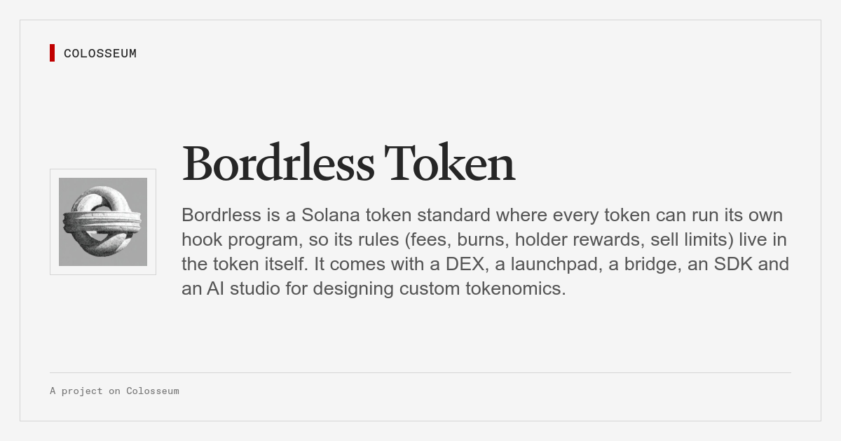 Bordrless Token | Colosseum