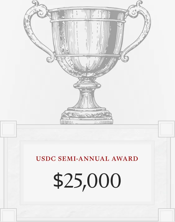 Eternal Award trophy and $25,000 USDC prize